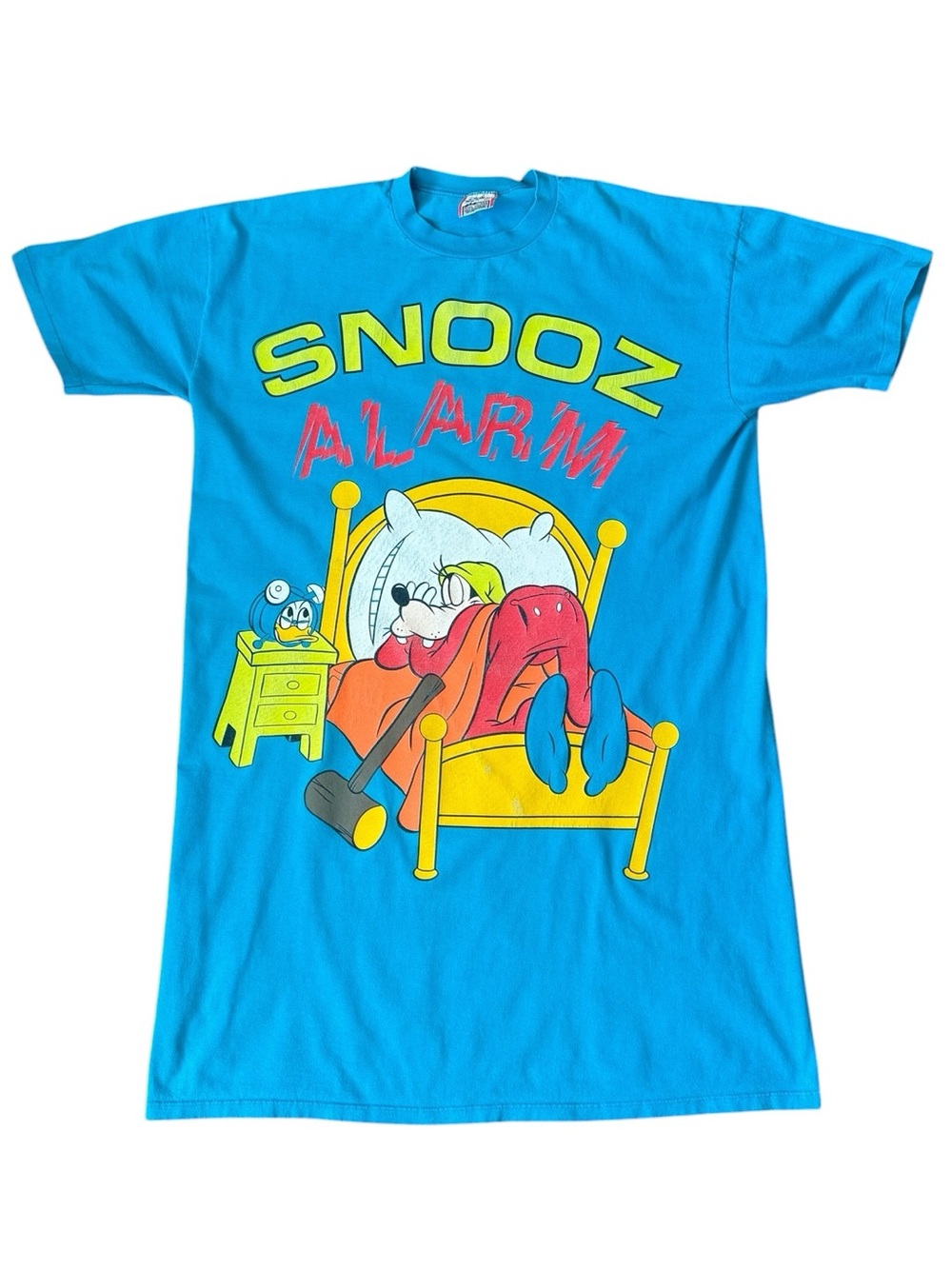 Vintage 90s Disney Goofy SNOOZE ALARM Oversized Sleep Shirt